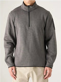 CVT Knit Fleece High-Collar Half-Zip Pullover - Space Gray