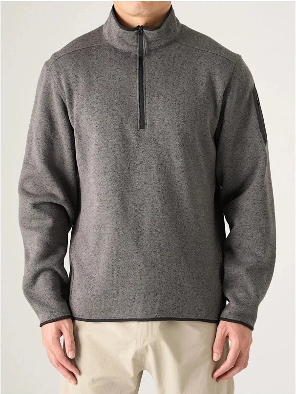 CVT Knit Fleece High-Collar Half-Zip Pullover - Space Gray