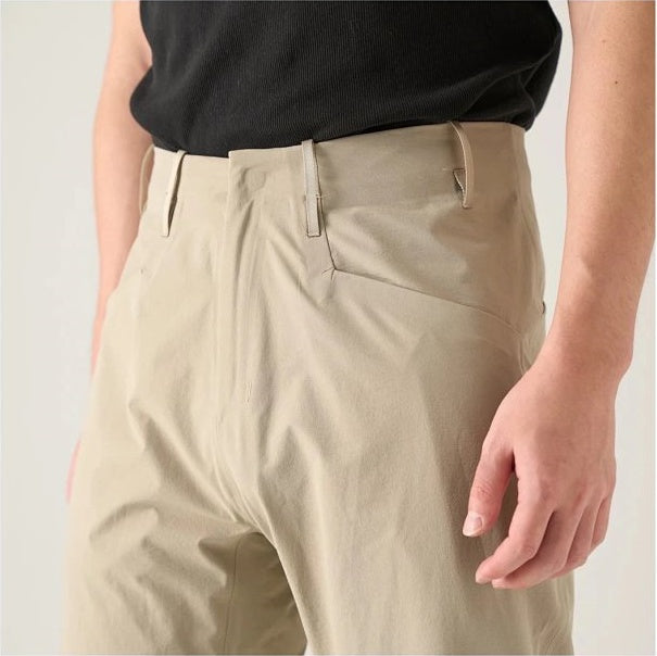 V ORON Men's DWR Stretch Straight-Leg Trousers - Elegant Brown