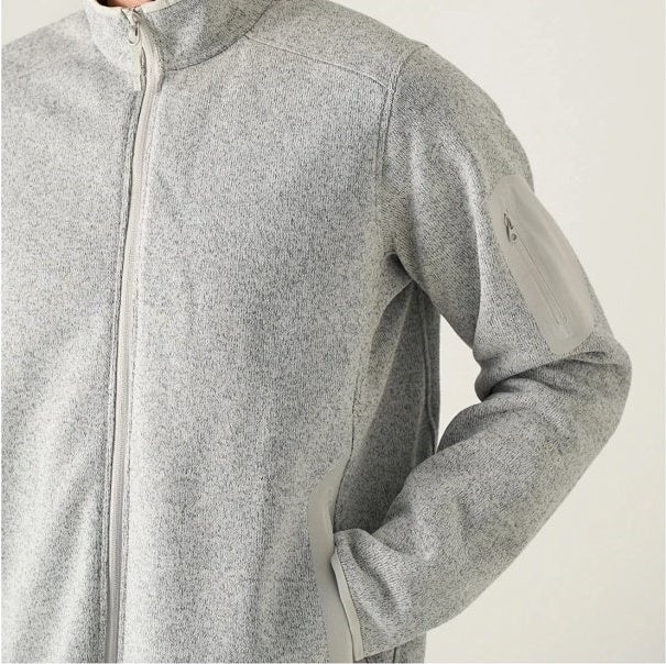 CVT Knit Fleece Stand-Collar Full-Zip Jacket - Atomic Gray
