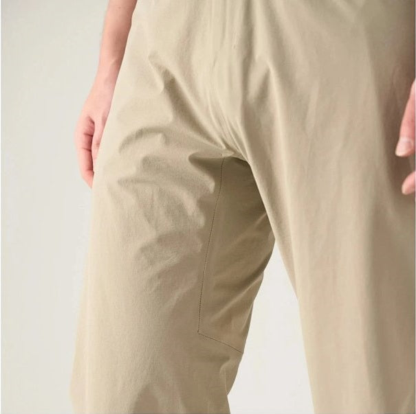 V ORON Men's DWR Stretch Straight-Leg Trousers - Elegant Brown