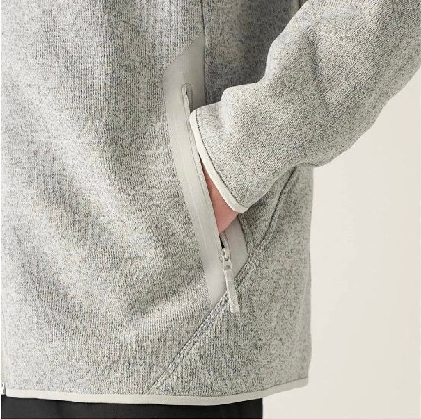 CVT Knit Fleece Stand-Collar Full-Zip Jacket - Atomic Gray