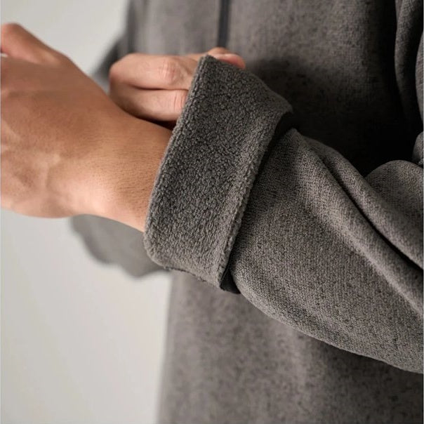 CVT Knit Fleece High-Collar Half-Zip Pullover - Space Gray