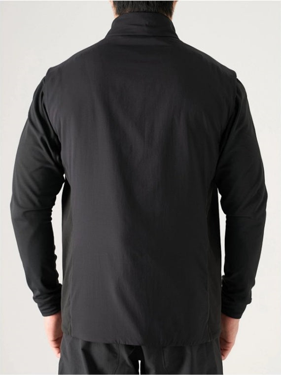 ATM VEST Water-Repellent Stand-Collar Hiking Vest - Ink Black