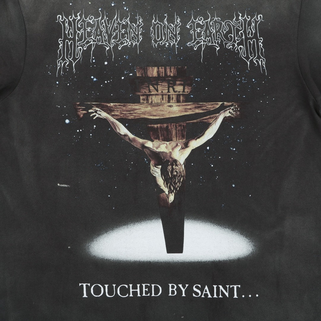 Saint Michael "Touched By Saint" Jesus & Virgin Mary Passion Graphic Short Sleeve T-Shirt