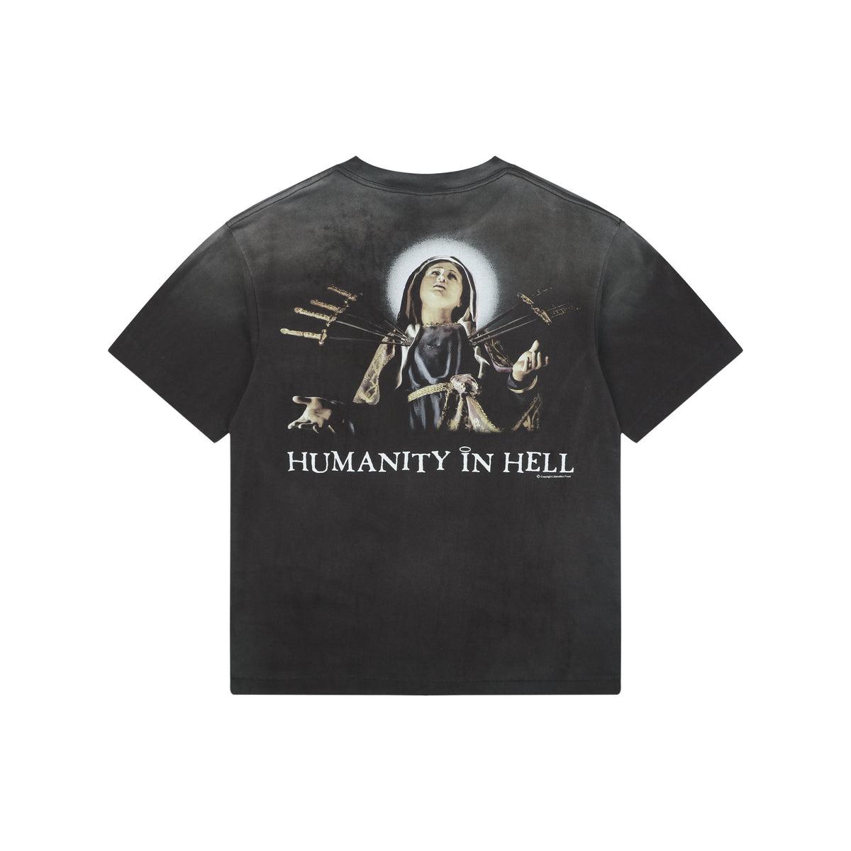 Saint Michael "Touched By Saint" Jesus & Virgin Mary Passion Graphic Short Sleeve T-Shirt