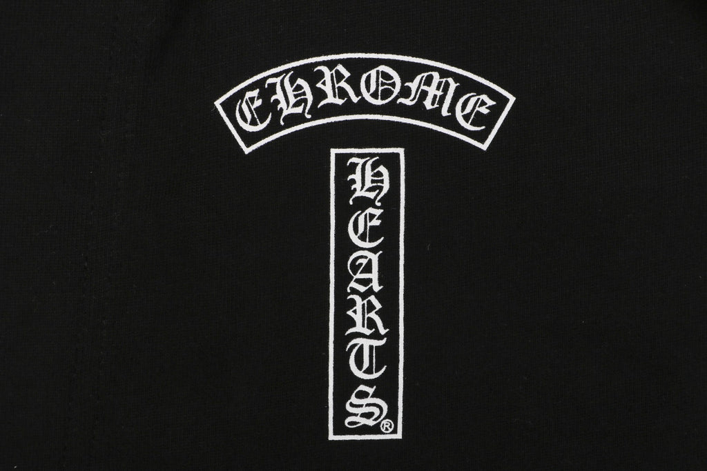 Chrome Hearts Sanskrit Seal Graphic Print Shorts — Black