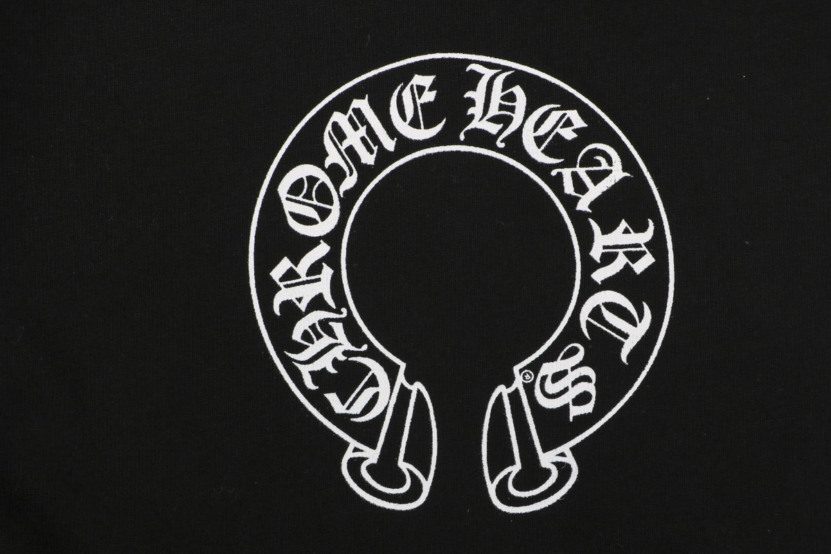 Chrome Hearts Sanskrit Seal Graphic Print Shorts — Black
