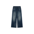Acne Studios 2021F Ink-Splash Vintage Wash Wide-Leg Jeans