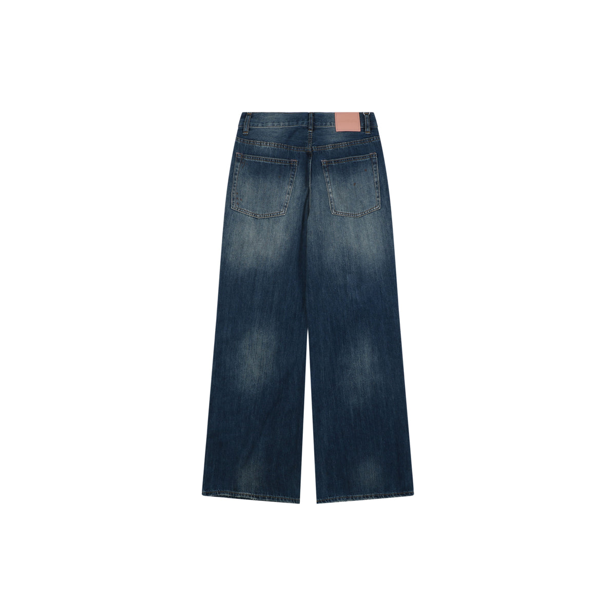 Acne Studios 2021F Ink-Splash Vintage Wash Wide-Leg Jeans