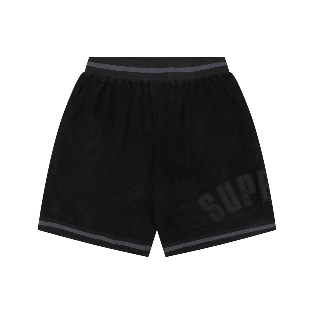 Supreme Suede Mesh Shorts — Black