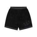 Supreme Suede Mesh Shorts — Black