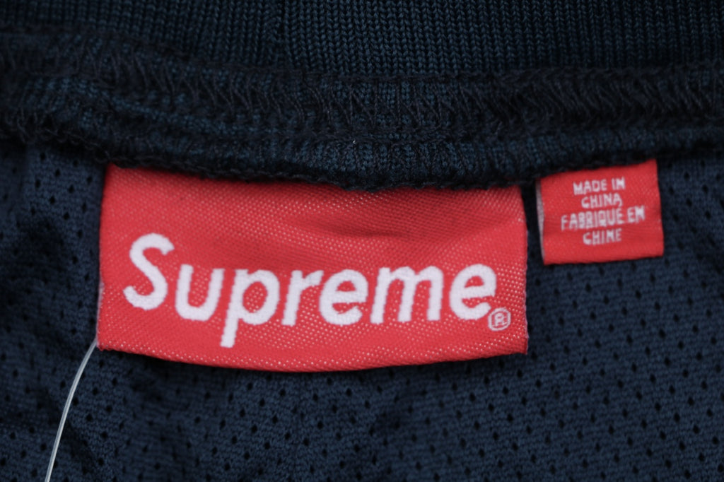 Supreme Suede Mesh Shorts — Navy