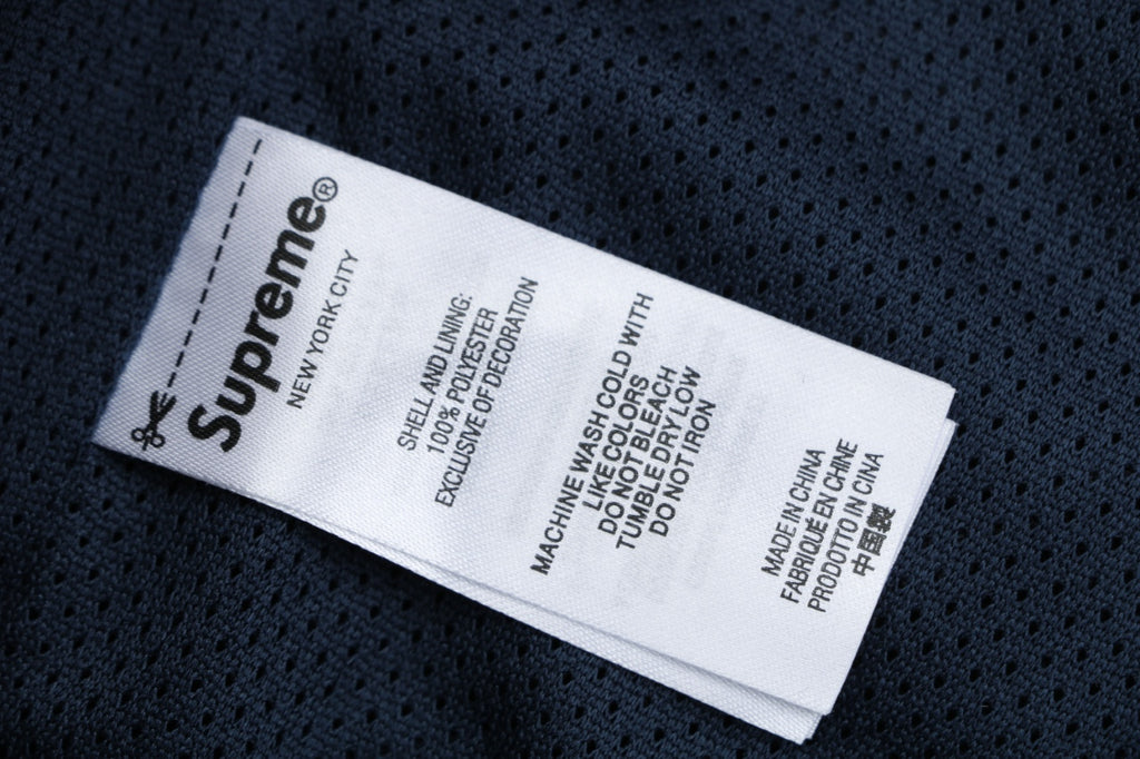 Supreme Suede Mesh Shorts — Navy