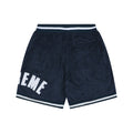 Supreme Suede Mesh Shorts — Navy