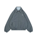Prada Grey Houndstooth Check Reversible Jacket — Grey Check / Ice Blue