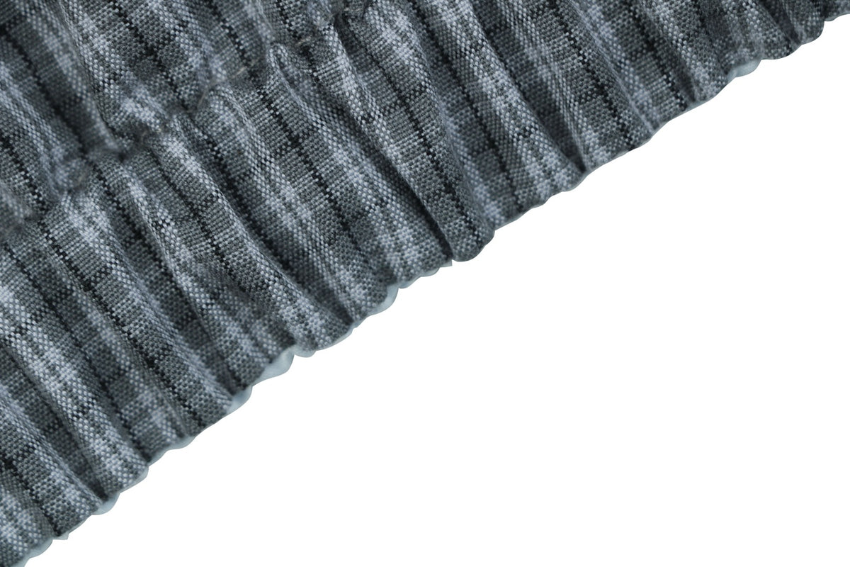 Prada Grey Houndstooth Check Reversible Jacket — Grey Check / Ice Blue