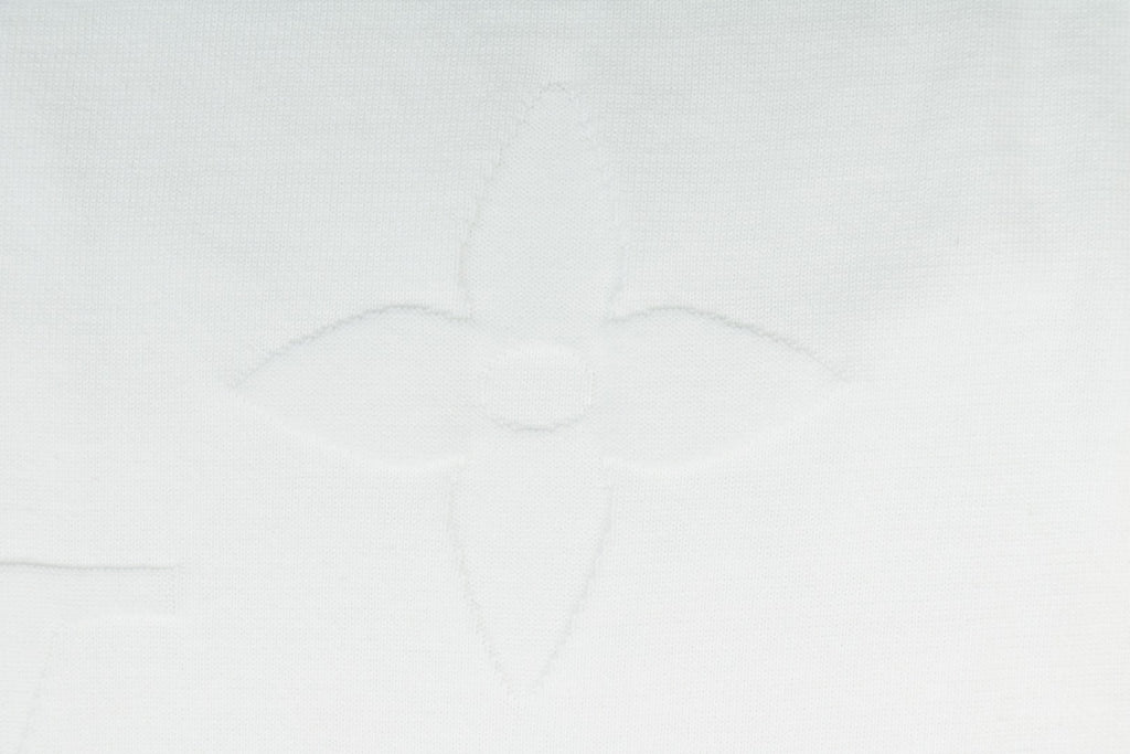 Louis Vuitton Dark Tonal Large Monogram Jacquard Short Sleeve T-Shirt - White