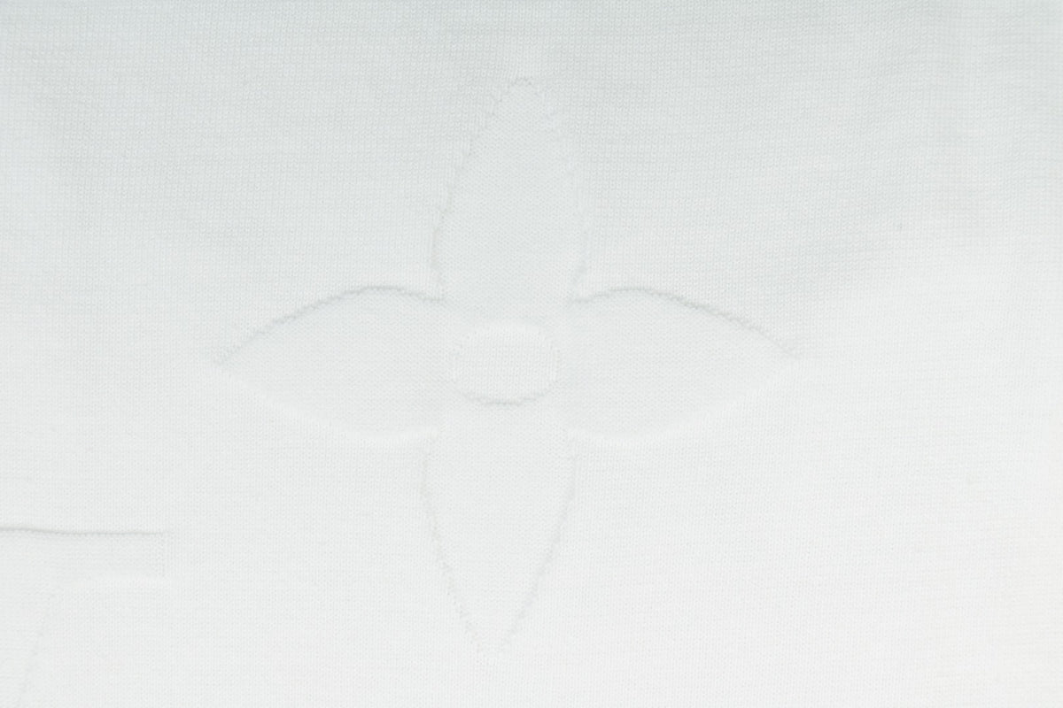 Louis Vuitton Dark Tonal Large Monogram Jacquard Short Sleeve T-Shirt - White