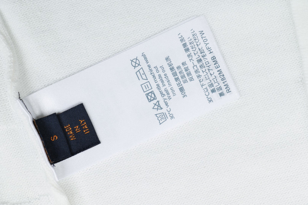 Louis Vuitton Dark Tonal Large Monogram Jacquard Short Sleeve T-Shirt - White