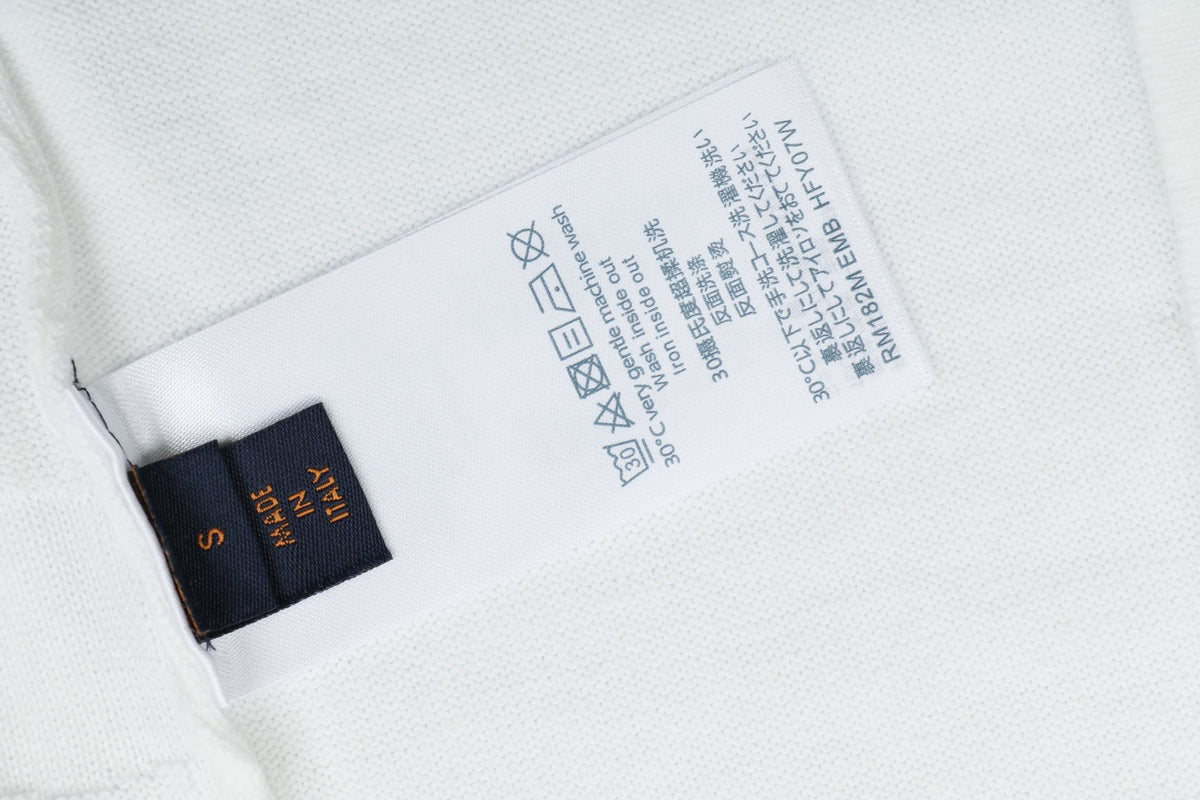 Louis Vuitton Dark Tonal Large Monogram Jacquard Short Sleeve T-Shirt - White