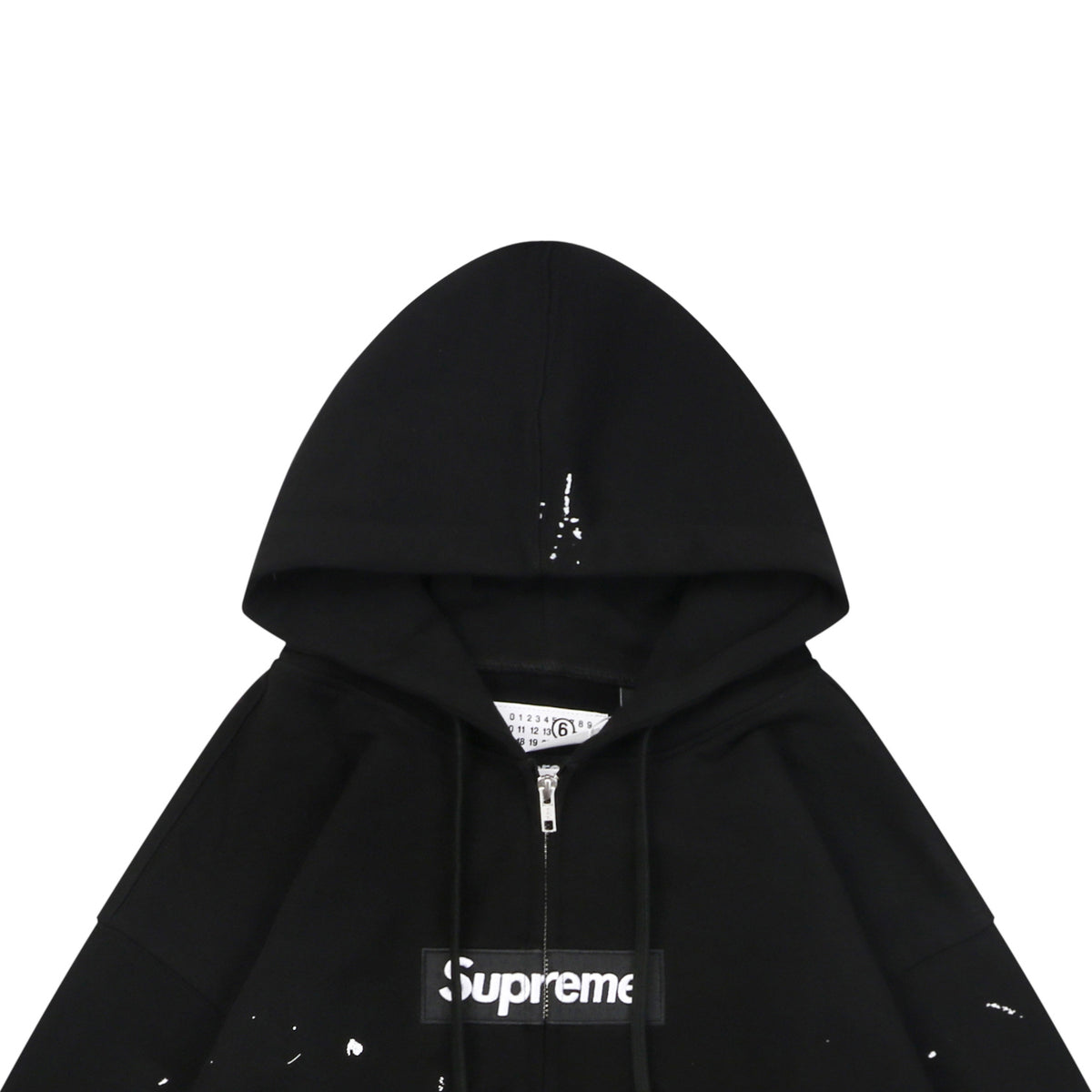 Supreme Collaboration Paint Splatter Box Logo Zip Hoodie - Black