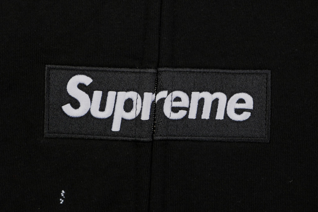 Supreme Collaboration Paint Splatter Box Logo Zip Hoodie - Black