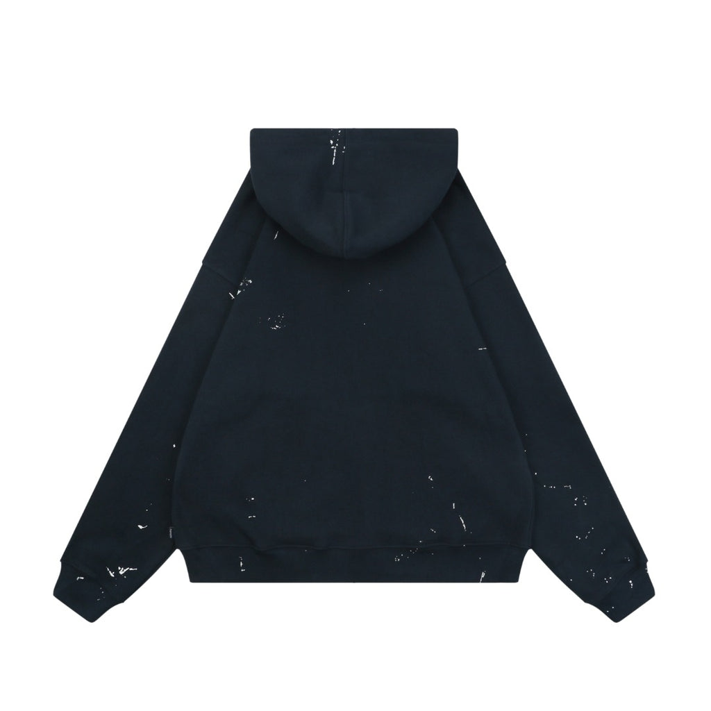 Supreme Collaboration Paint Splatter Box Logo Zip Hoodie - Navy