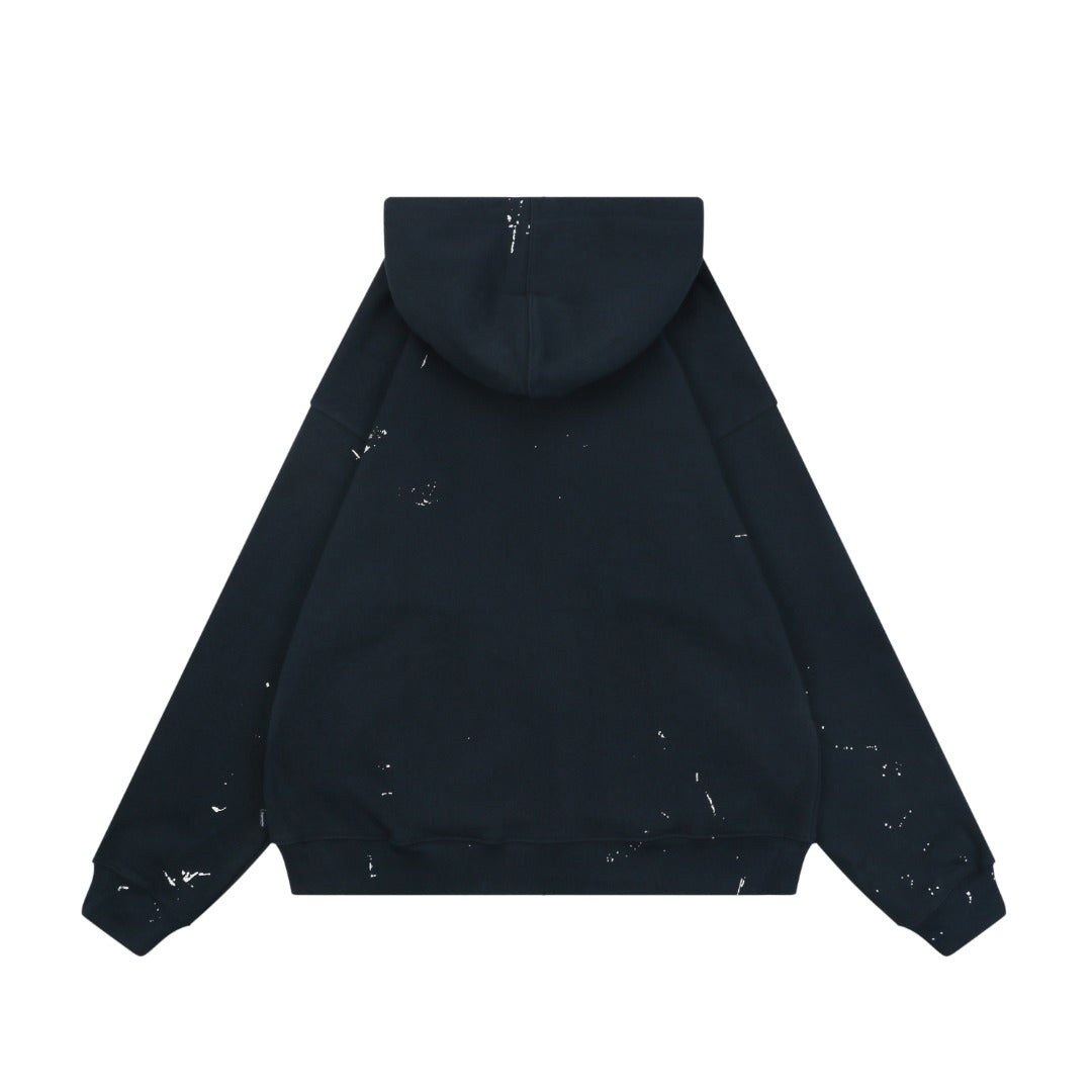 Supreme Collaboration Paint Splatter Box Logo Zip Hoodie - Navy
