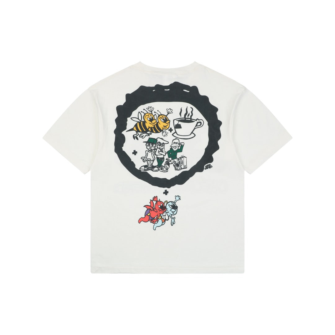 Saint Michael x Beastie Boys Check Your Head Graphic Print Short Sleeve T-Shirt - Vintage White