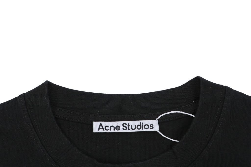 Acne Studios Back Patch Embroidered Logo T-Shirt – Black