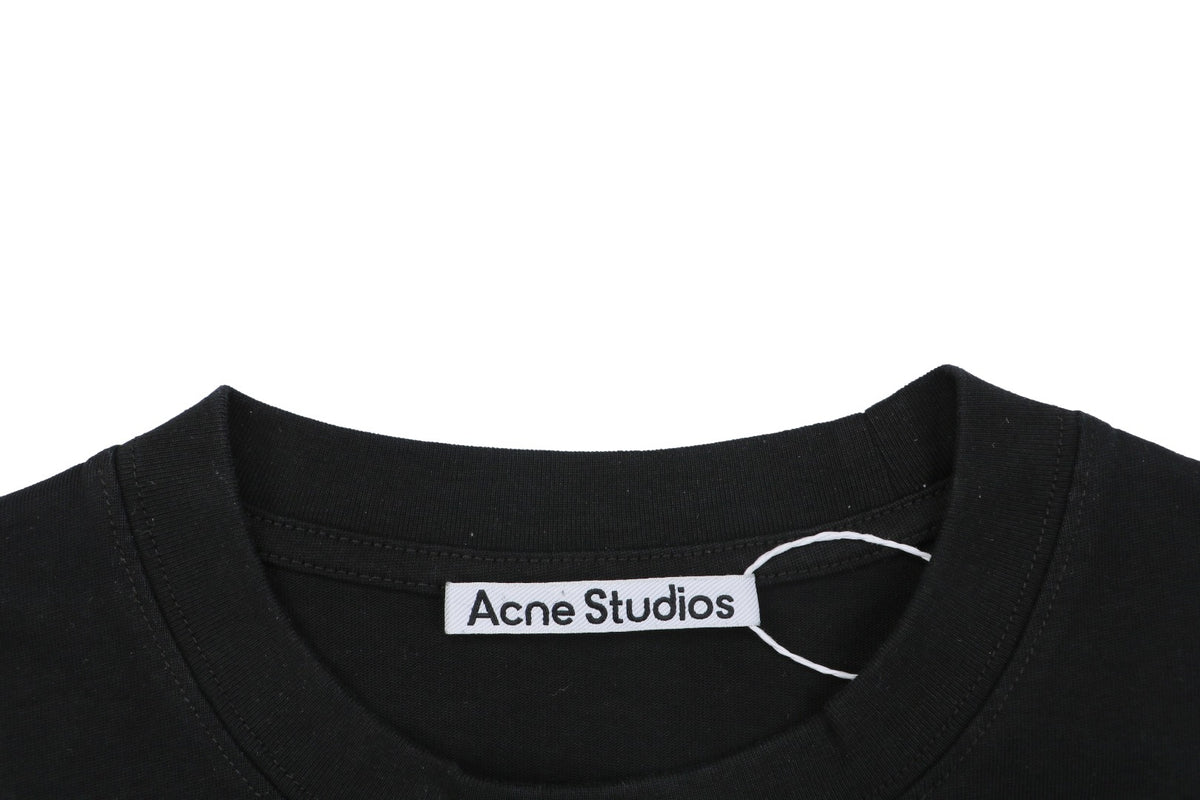 Acne Studios Back Patch Embroidered Logo T-Shirt – Black