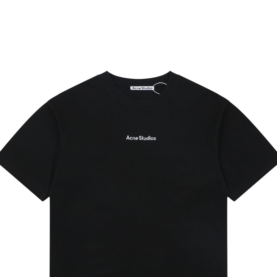 Acne Studios Back Patch Embroidered Logo T-Shirt – Black