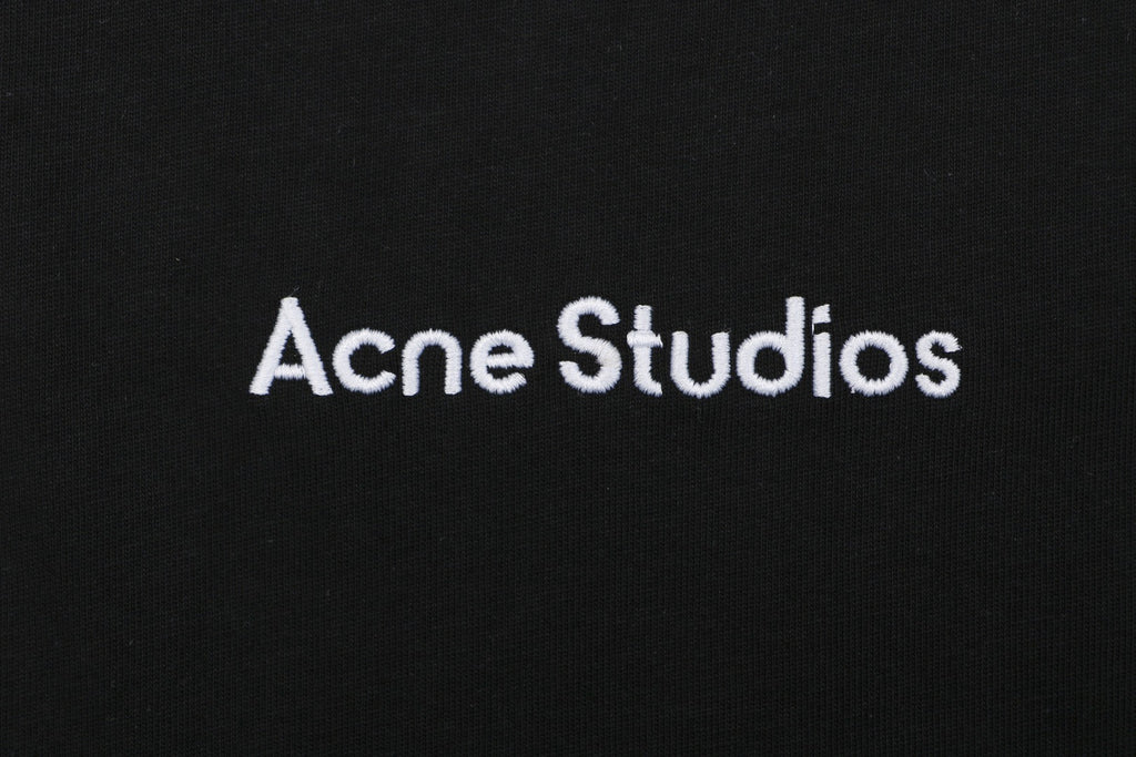 Acne Studios Back Patch Embroidered Logo T-Shirt – Black