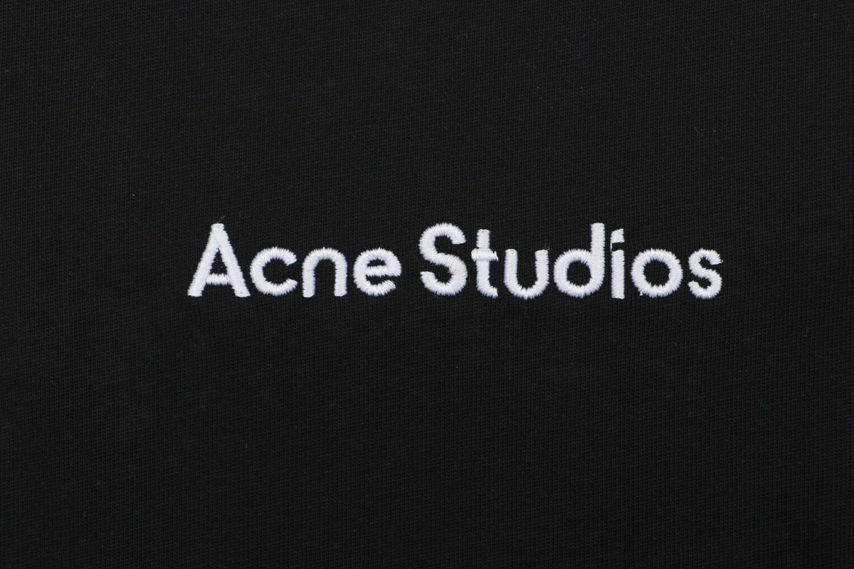 Acne Studios Back Patch Embroidered Logo T-Shirt – Black