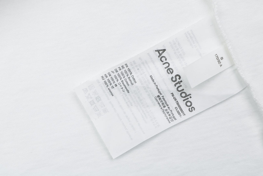 Acne Studios Back Patch Embroidered Logo T-Shirt – White