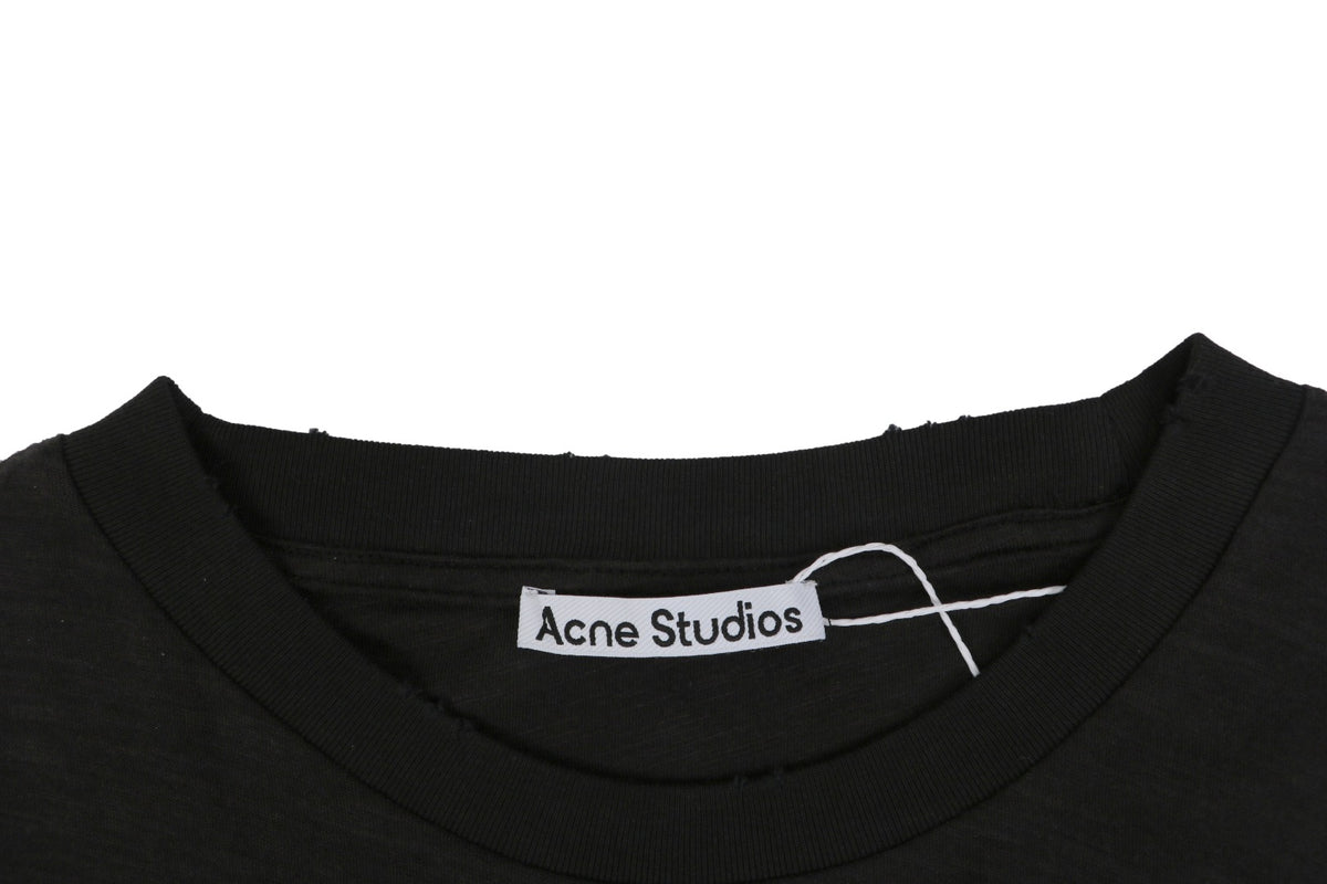 Acne Studios Stockholm 1996 Small Logo Letter Print T-Shirt – Black