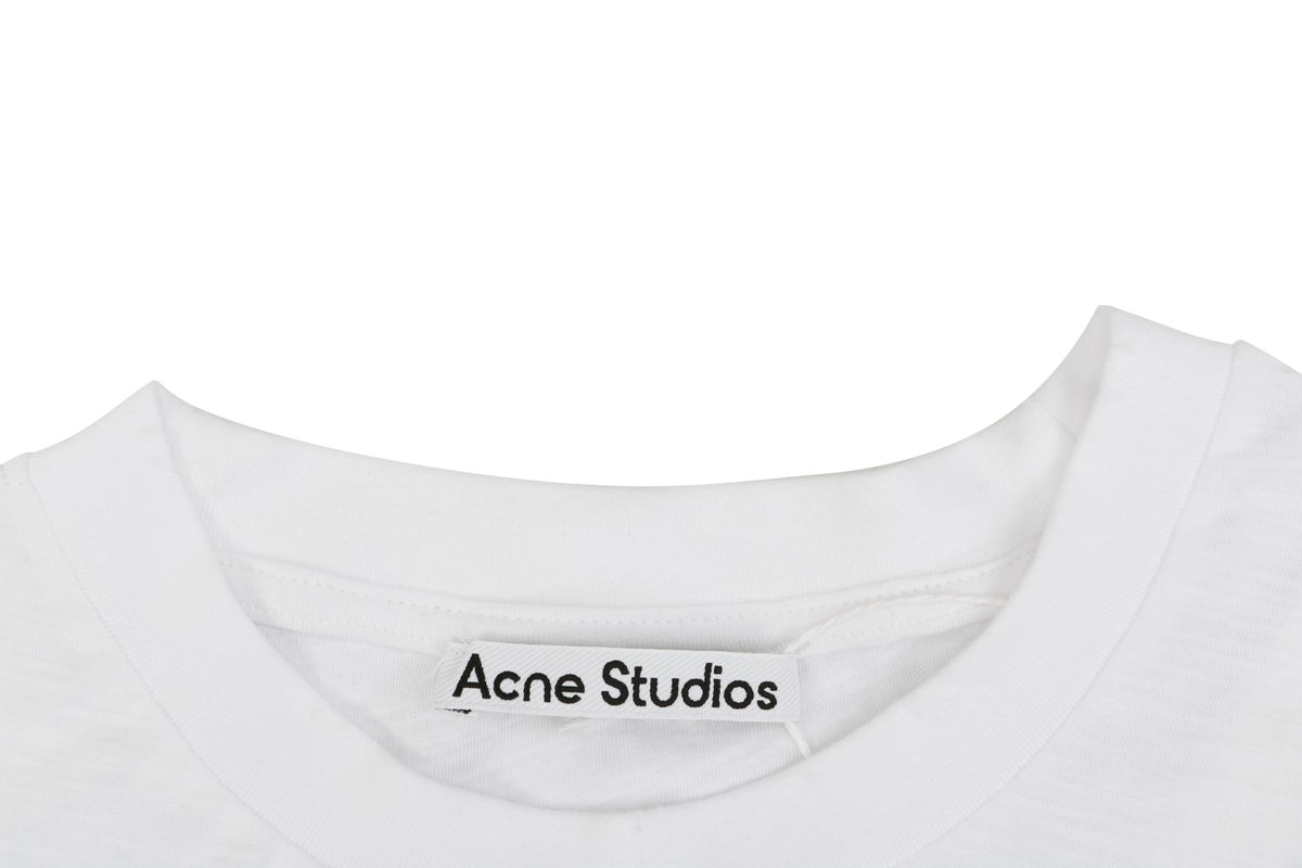 Acne Studios Stockholm 1996 Small Logo Letter Print T-Shirt – White