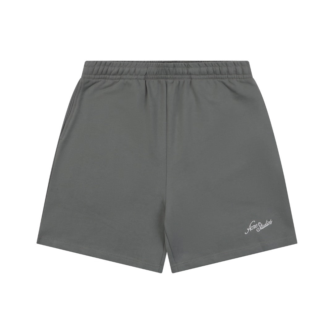 Acne Studios Small Script Logo Embroidered Shorts – Grey
