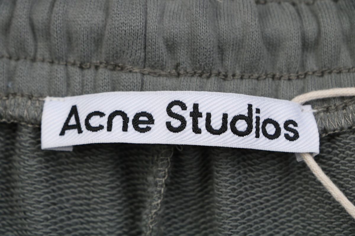 Acne Studios Small Script Logo Embroidered Shorts – Grey
