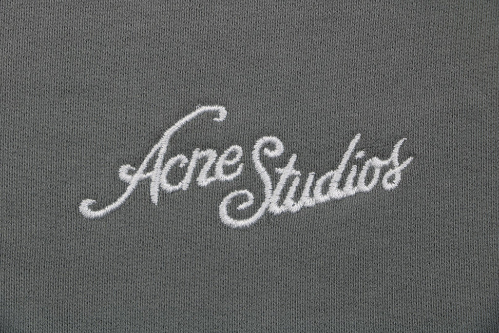 Acne Studios Small Script Logo Embroidered Shorts – Grey