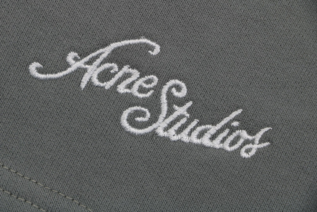 Acne Studios Small Script Logo Embroidered Shorts – Grey
