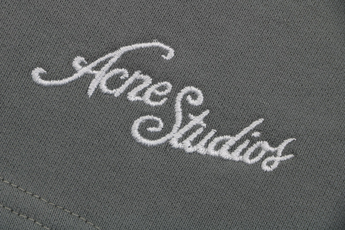 Acne Studios Small Script Logo Embroidered Shorts – Grey