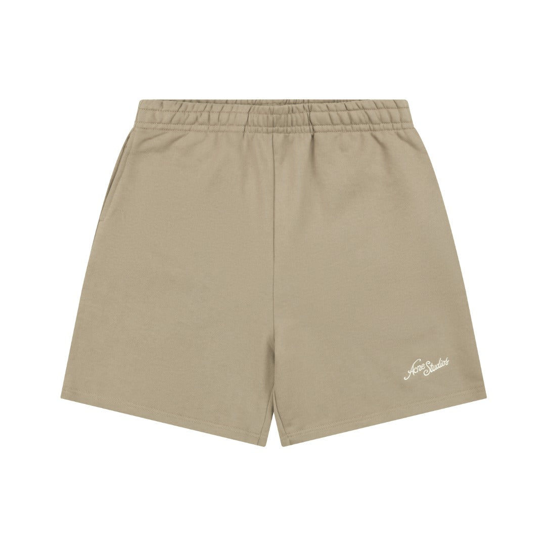 Acne Studios Small Script Logo Embroidered Shorts – Khaki