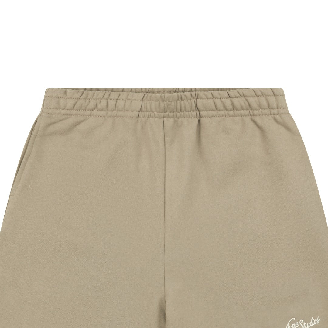 Acne Studios Small Script Logo Embroidered Shorts – Khaki