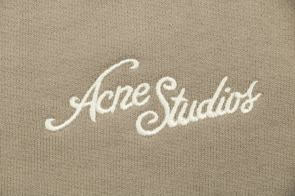 Acne Studios Small Script Logo Embroidered Shorts – Khaki