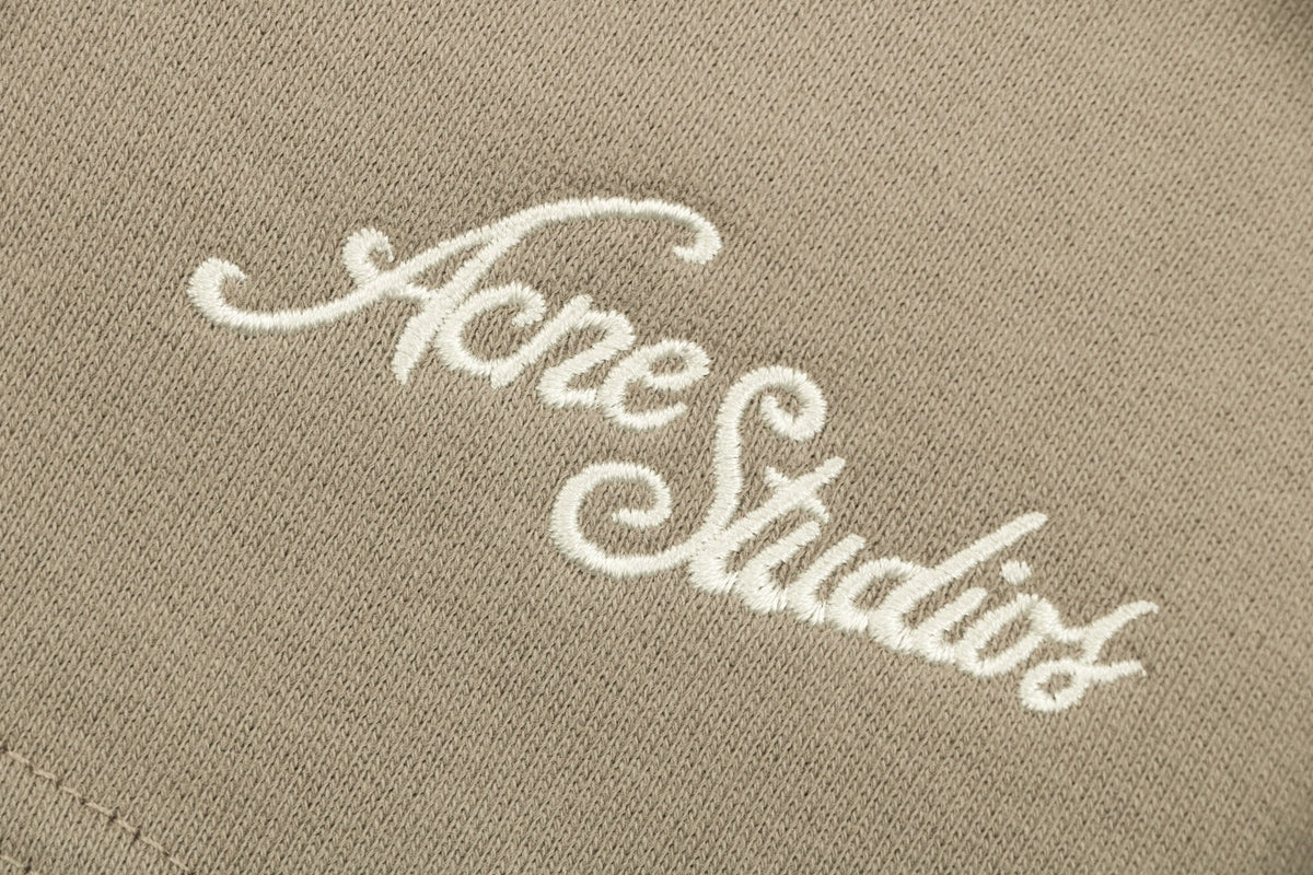 Acne Studios Small Script Logo Embroidered Shorts – Khaki