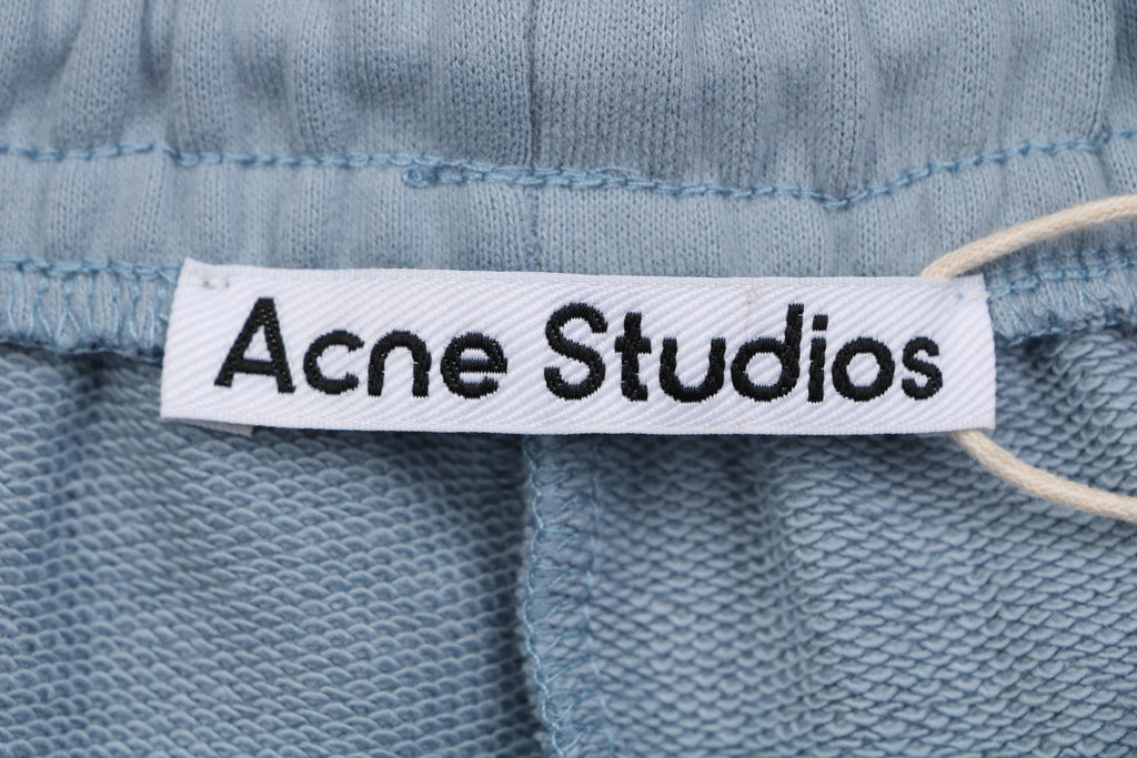 Acne Studios Small Script Logo Embroidered Shorts – Dusty Blue