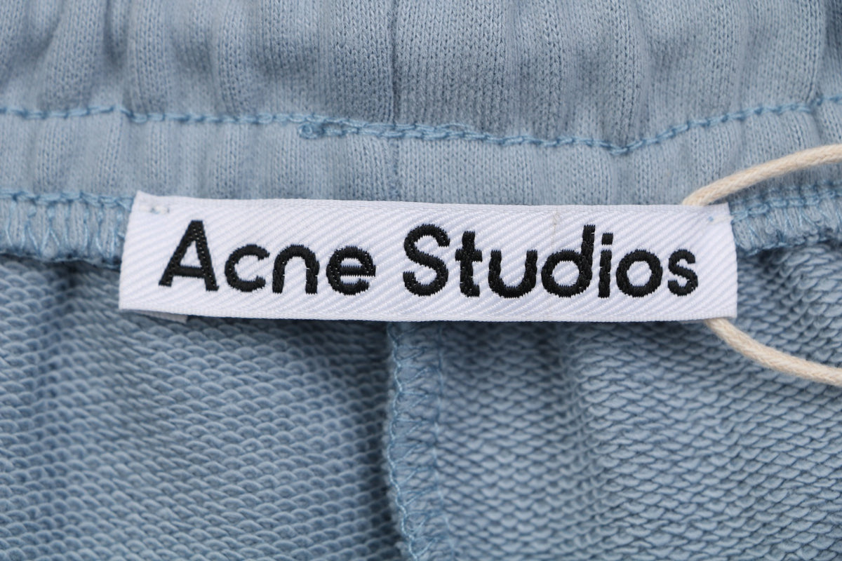 Acne Studios Small Script Logo Embroidered Shorts – Dusty Blue