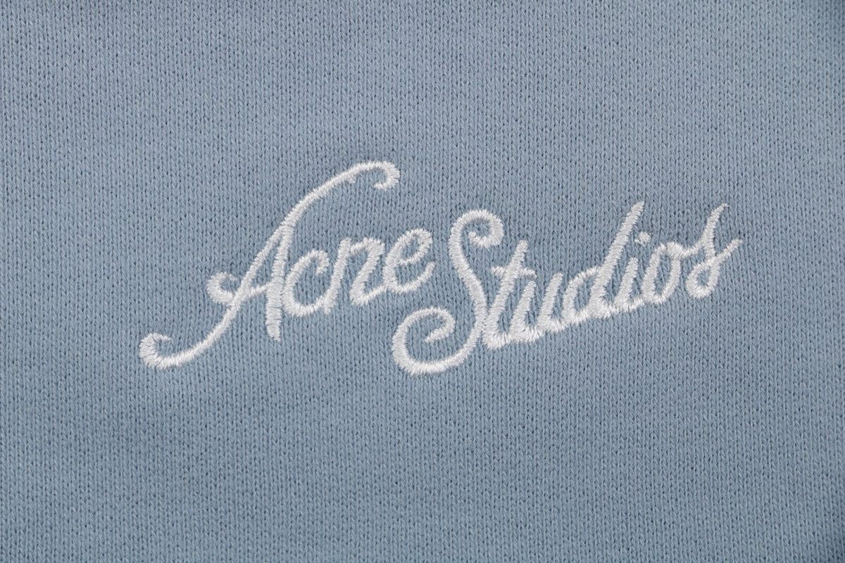 Acne Studios Small Script Logo Embroidered Shorts – Dusty Blue